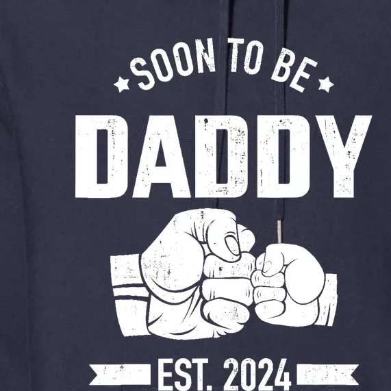 Soon To Be Daddy Est. 2024 For Dad Pregnancy Announcement Premium Hoodie