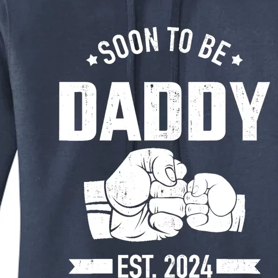 Soon To Be Daddy Est. 2024 For Dad Pregnancy Announcement Women's Pullover Hoodie