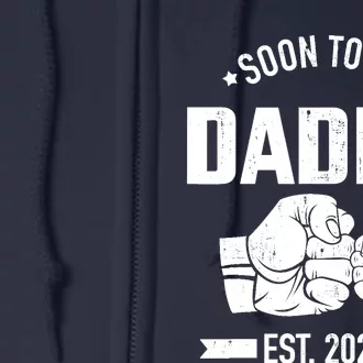 Soon To Be Daddy Est. 2024 For Dad Pregnancy Announcement Full Zip Hoodie