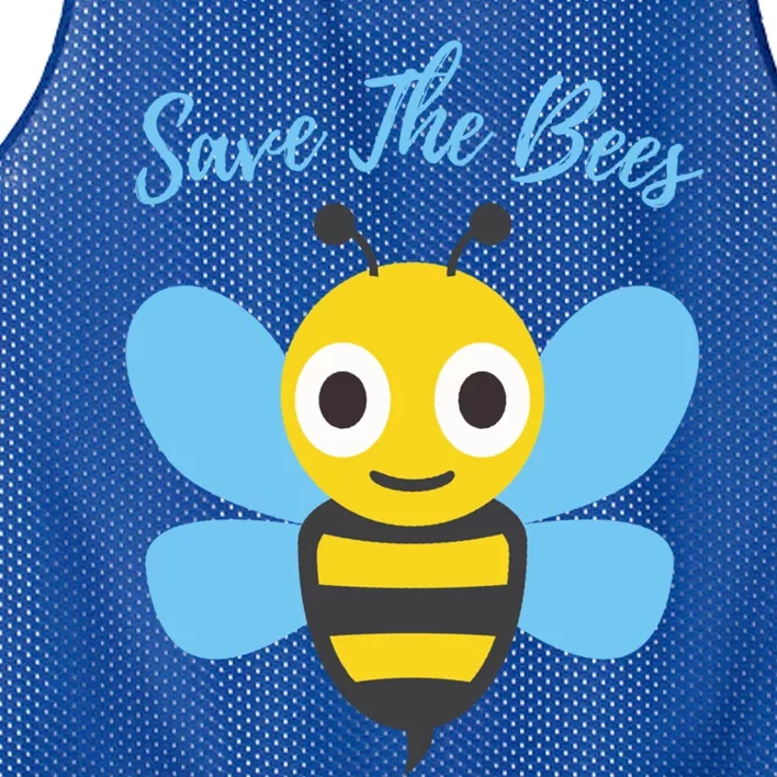 Save The Bees Cute Bee Illustration Gift Adults Cool Gift Mesh Reversible Basketball Jersey Tank