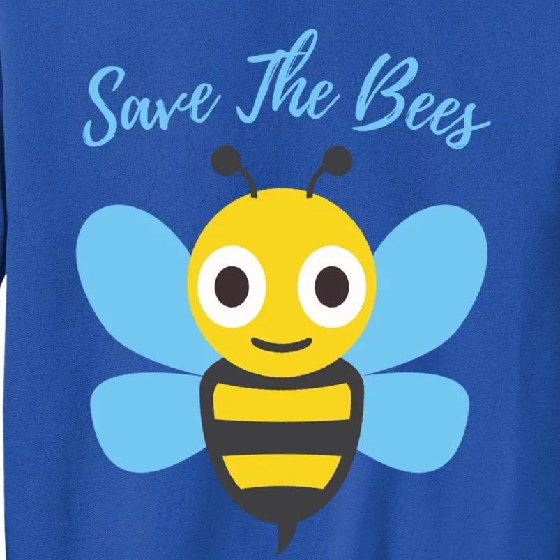 Save The Bees Cute Bee Illustration Gift Adults Cool Gift Tall Sweatshirt