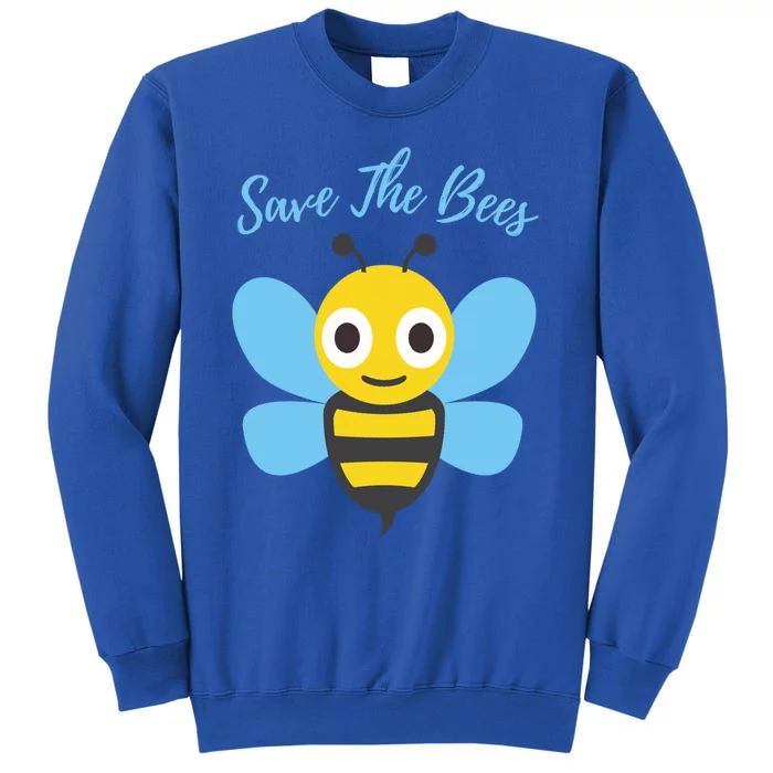 Save The Bees Cute Bee Illustration Gift Adults Cool Gift Tall Sweatshirt