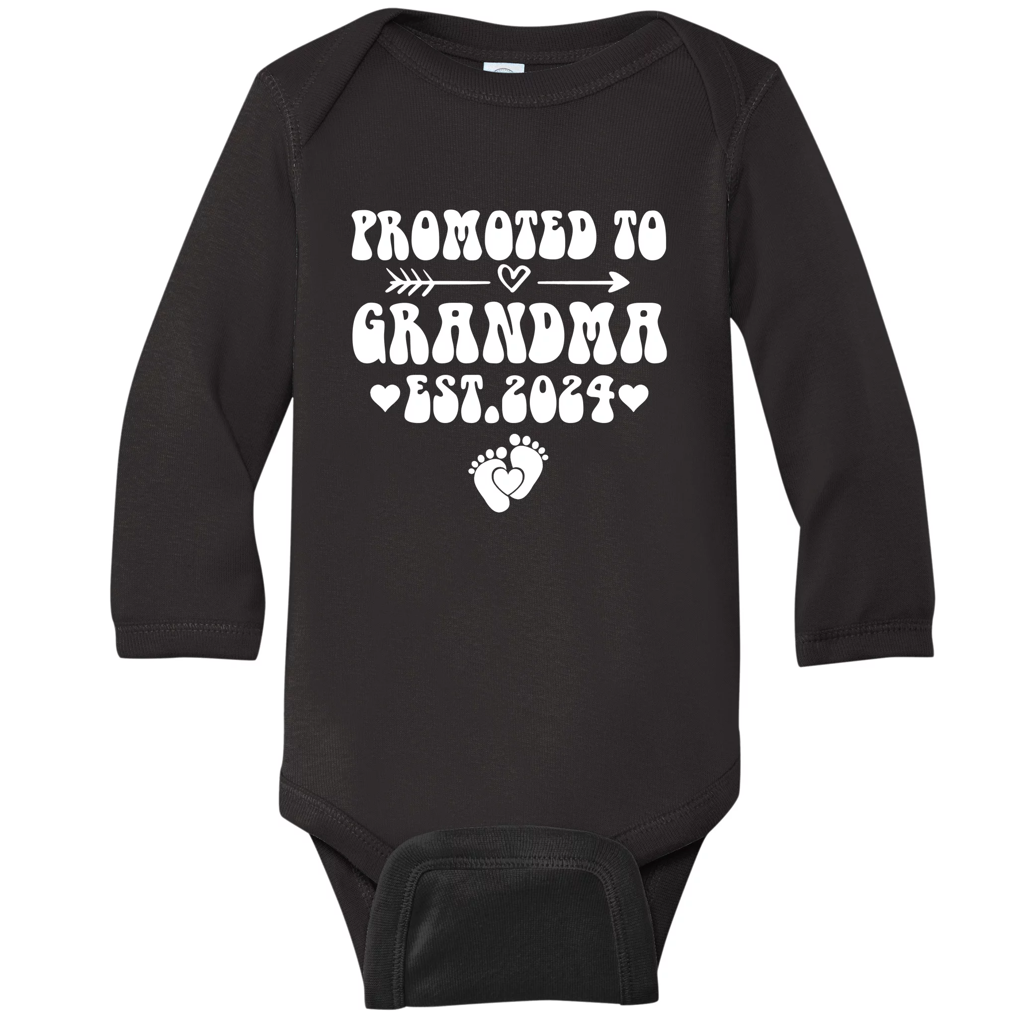 Soon To Be Grandma 2024 Gift Promoted To Grandma Est 2024 Baby Long   Stb6717883 Soon To Be Grandma 2024 Gift Promoted To Grandma Est 2024  Black Lss Garment.webp