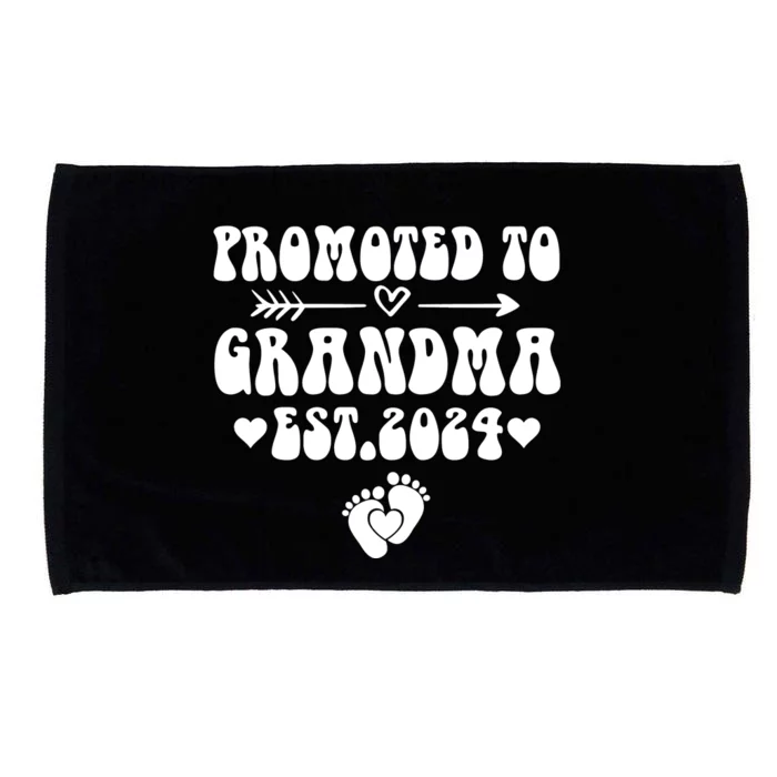 Soon To Be Grandma 2024 Gift Promoted To Grandma Est 2024 Microfiber Hand Towel