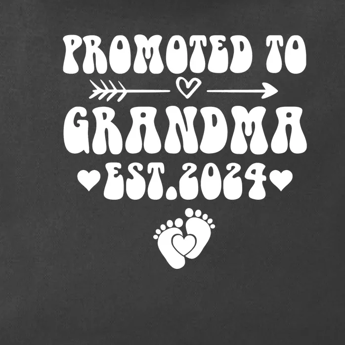 Soon To Be Grandma 2024 Gift Promoted To Grandma Est 2024 Zip Tote Bag