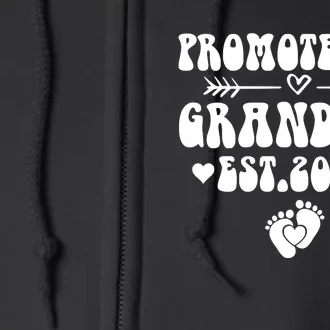 Soon To Be Grandma 2024 Gift Promoted To Grandma Est 2024 Full Zip Hoodie