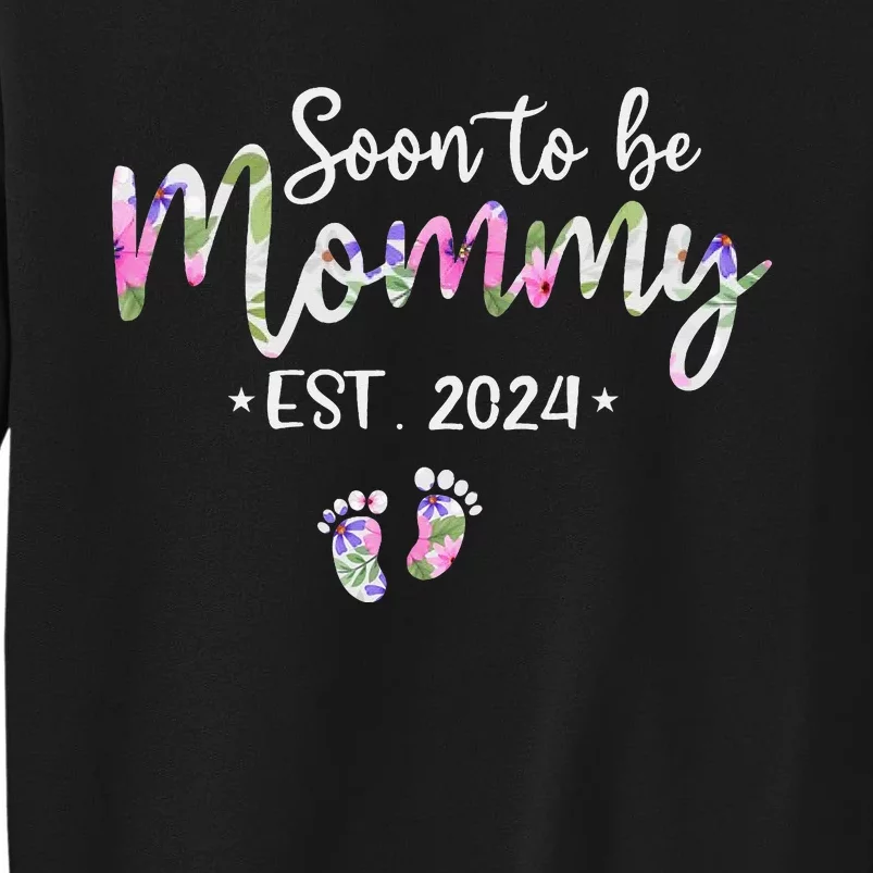 Soon To Be Mommy Mom Est. 2024 Expect Baby Funny Pregnancy Sweatshirt