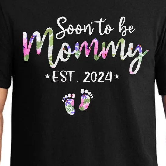 Soon To Be Mommy Mom Est. 2024 Expect Baby Funny Pregnancy Pajama Set