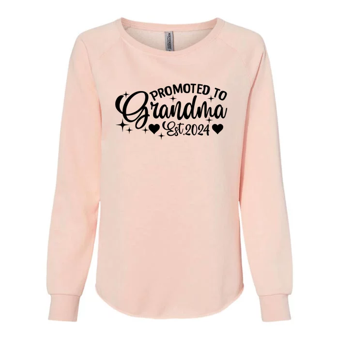 Soon To Be Grandma 2024 Gift Promoted To Grandma Est 2024 Womens California Wash Sweatshirt