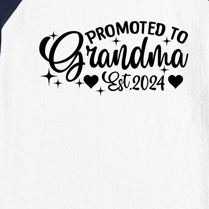 Soon To Be Grandma 2024 Gift Promoted To Grandma Est 2024 Baseball Sleeve Shirt