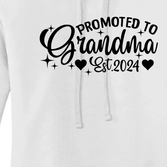 Soon To Be Grandma 2024 Gift Promoted To Grandma Est 2024 Women's Pullover Hoodie