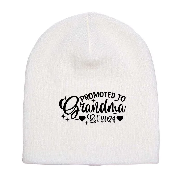 Soon To Be Grandma 2024 Gift Promoted To Grandma Est 2024 Short Acrylic Beanie