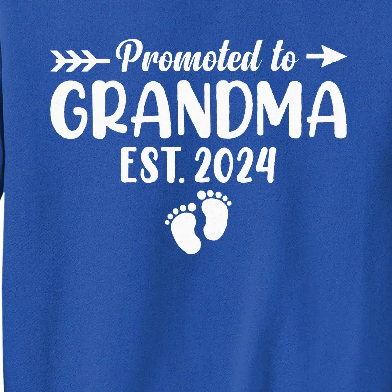 Soon To Be Grandma 2024 Gift Promoted To Grandma Est 2024 Tall Sweatshirt