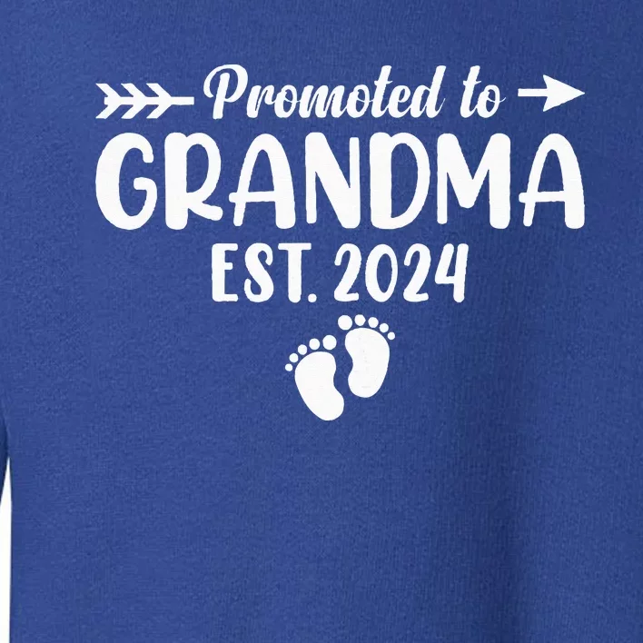 Soon To Be Grandma 2024 Gift Promoted To Grandma Est 2024 Toddler Sweatshirt