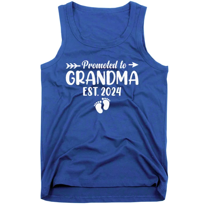 Soon To Be Grandma 2024 Gift Promoted To Grandma Est 2024 Tank Top