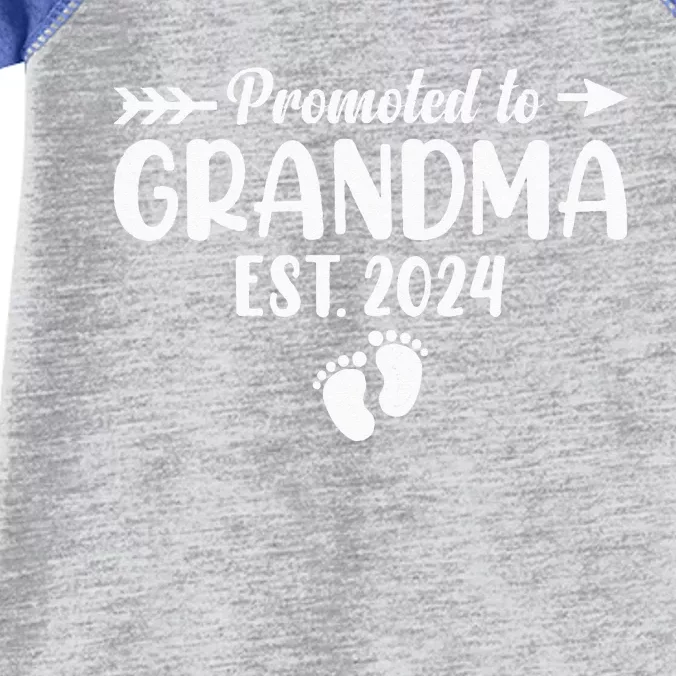 Soon To Be Grandma 2024 Gift Promoted To Grandma Est 2024 Infant Baby Jersey Bodysuit