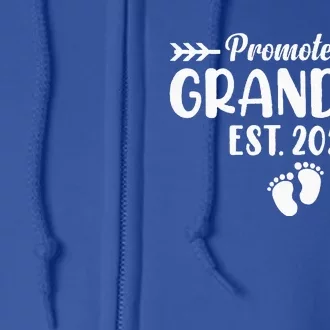 Soon To Be Grandma 2024 Gift Promoted To Grandma Est 2024 Full Zip Hoodie