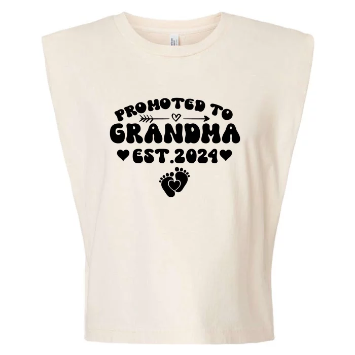 Soon To Be Grandma 2024 Gift Promoted To Grandma Est 2024 Garment-Dyed Women's Muscle Tee