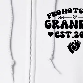 Soon To Be Grandma 2024 Gift Promoted To Grandma Est 2024 Full Zip Hoodie