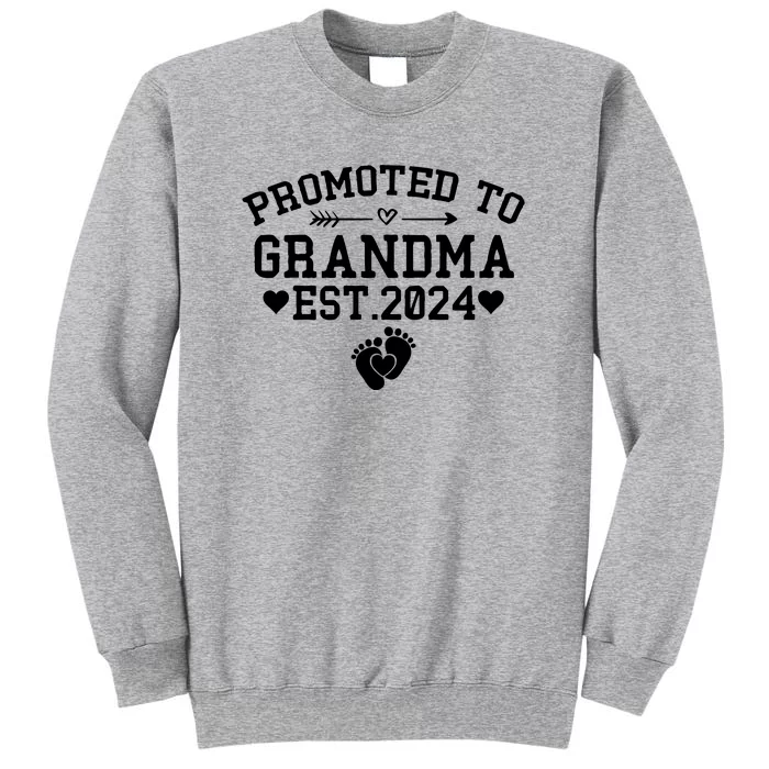 Soon To Be Grandma 2024 Gift Promoted To Grandma Est 2024 Tall Sweatshirt