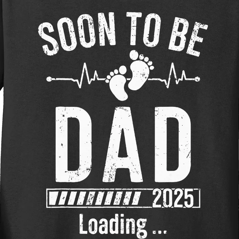 Soon To Be Dad Est 2025 New Dad To Be 2025 Kids Long Sleeve Shirt