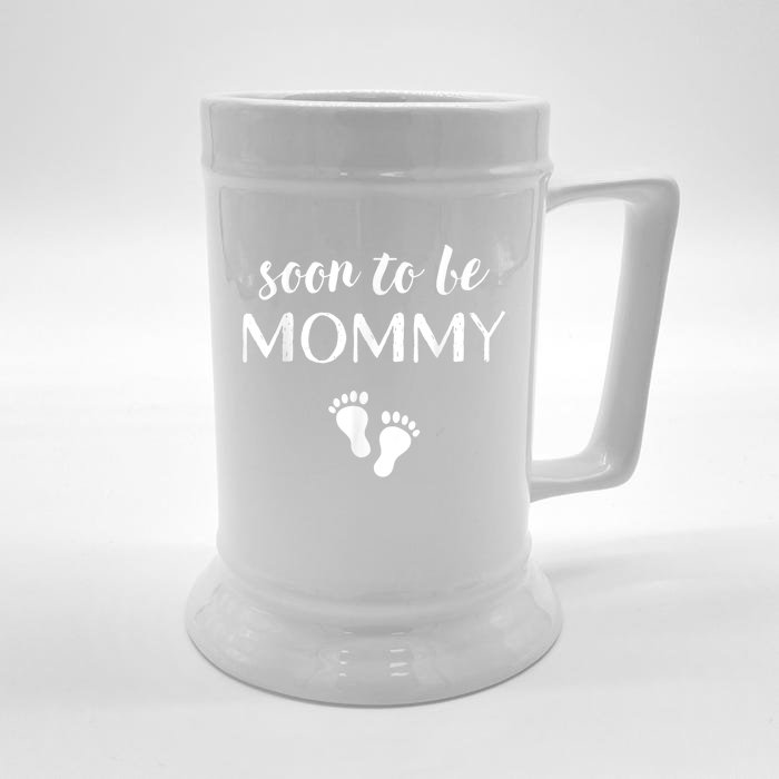 Soon To Be Mommy Mom Funny Pregnancy For Women Front & Back Beer Stein