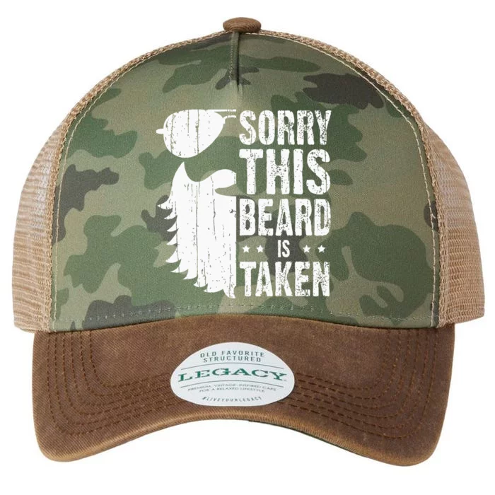 Sorry This Beard Is Taken Funny Bearded Man Valentines Day Legacy Tie Dye Trucker Hat