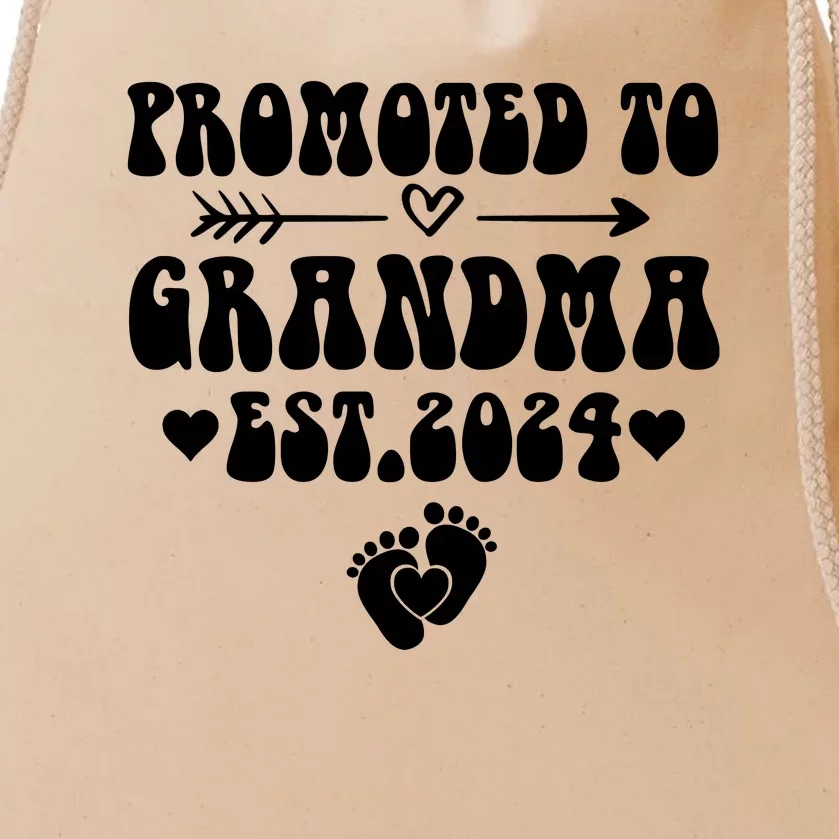 Soon To Be Grandma 2024 Gift Promoted To Grandma Est 2024 Drawstring Bag