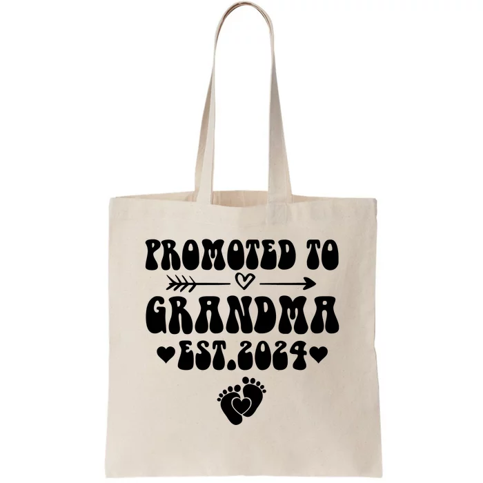 Soon To Be Grandma 2024 Gift Promoted To Grandma Est 2024 Tote Bag