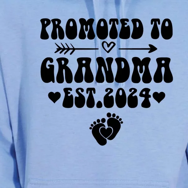 Soon To Be Grandma 2024 Gift Promoted To Grandma Est 2024 Unisex Surf Hoodie