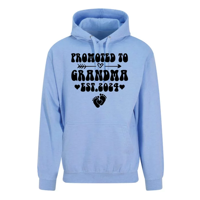 Soon To Be Grandma 2024 Gift Promoted To Grandma Est 2024 Unisex Surf Hoodie