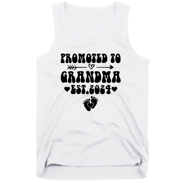 Soon To Be Grandma 2024 Gift Promoted To Grandma Est 2024 Tank Top