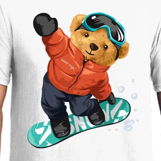 Snowboarding Teddy Bear | Funny Gifts For Snowboarders Pajama Set