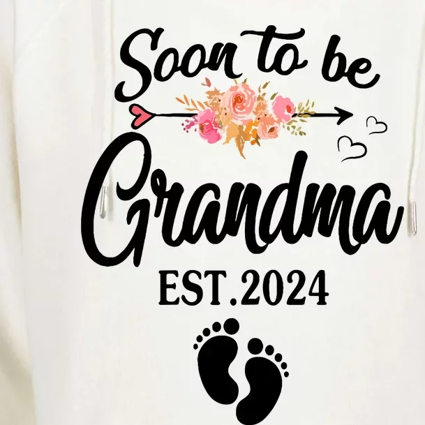 Soon To Be Grandma 2024 Mothers Day For New Grandma Womens Funnel Neck Pullover Hood