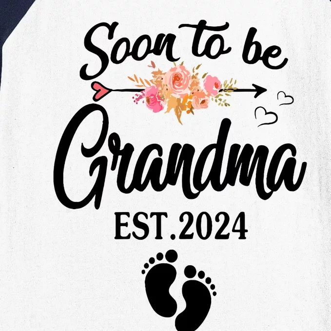 Soon To Be Grandma 2024 Mothers Day For New Grandma Baseball Sleeve Shirt