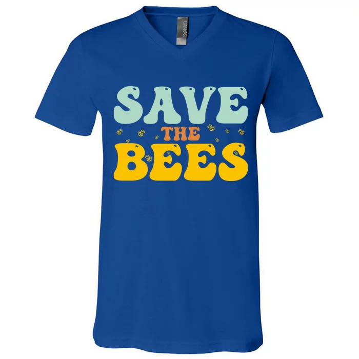 Save The Bees Beekeeper Bee Day 2024 Gift V-Neck T-Shirt