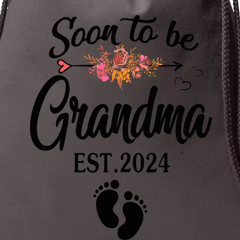 Soon To Be Grandma 2024 Mothers Day For New Grandma Drawstring Bag