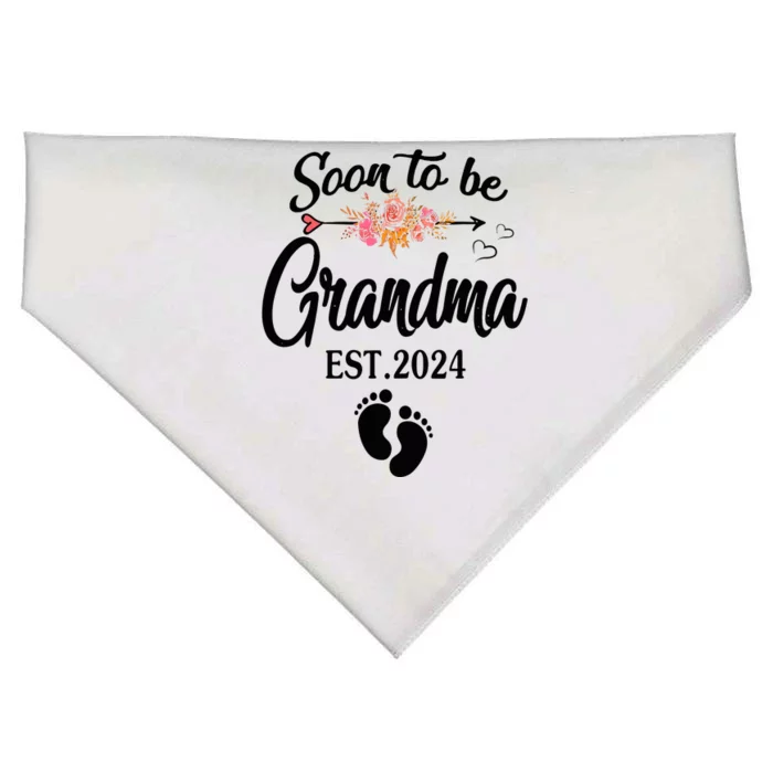 Soon To Be Grandma 2024 Mothers Day For New Grandma USA-Made Doggie Bandana