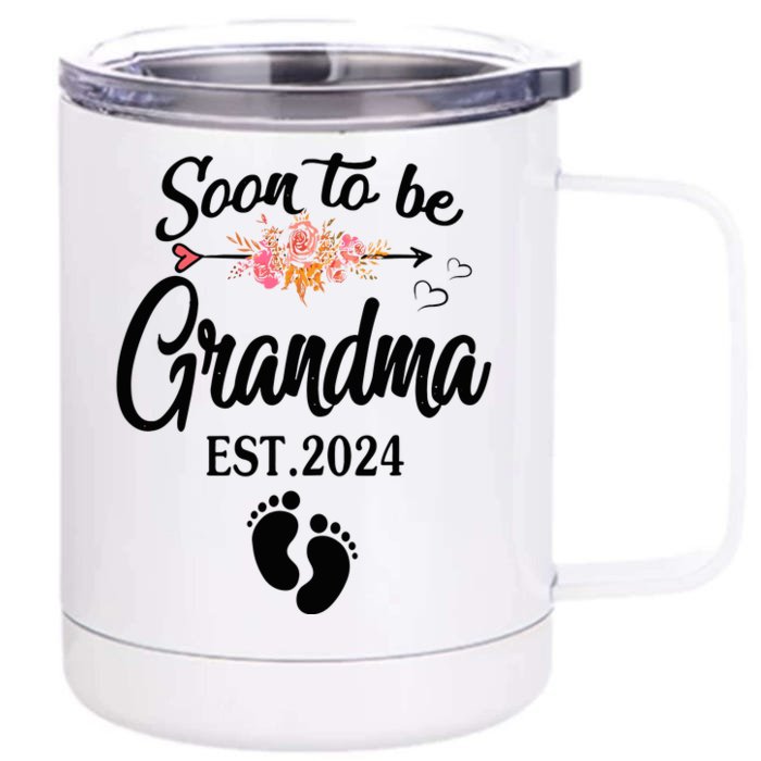 Soon To Be Grandma 2024 Mothers Day For New Grandma 12 oz Stainless Steel Tumbler Cup