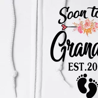 Soon To Be Grandma 2024 Mothers Day For New Grandma Full Zip Hoodie