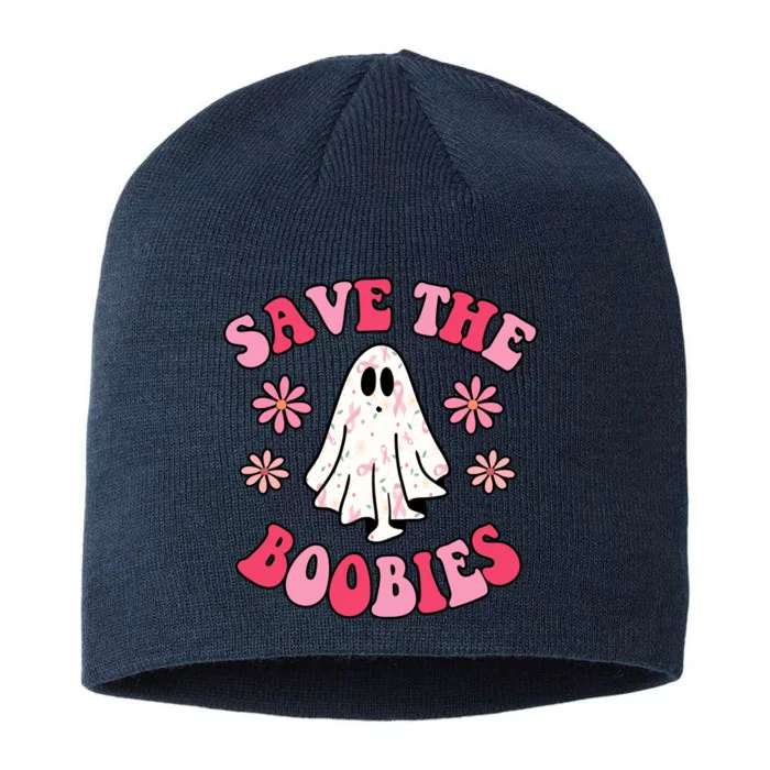 Save The Boobies Breast Cancer Groovy Ghost 8 1/2in Sustainable Knit Beanie