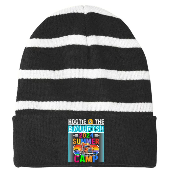 Small & The Blowfish Summer Camp With Trucks Striped Beanie with Solid Band