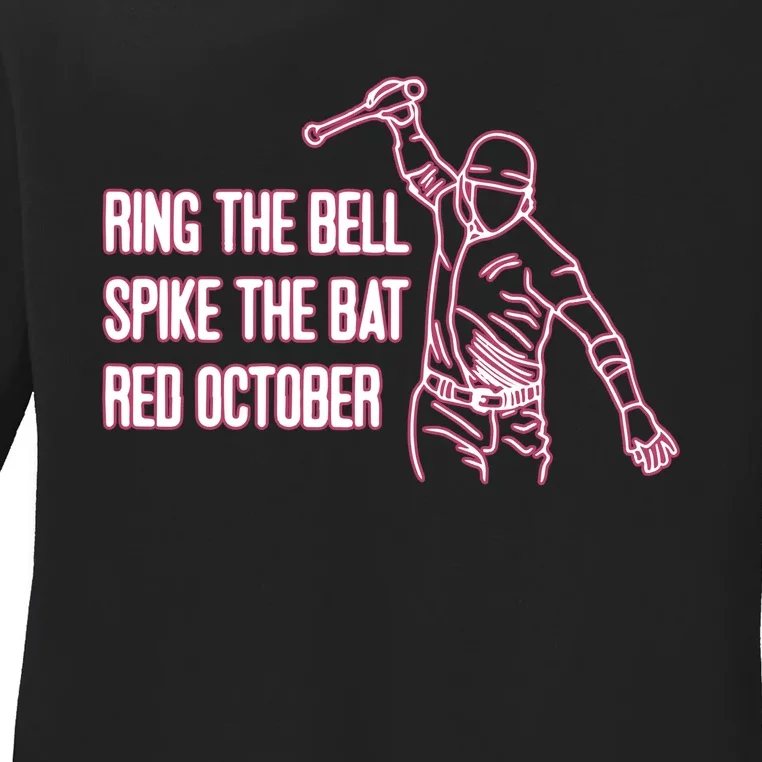 Spike The Bat Red October Ladies Long Sleeve Shirt