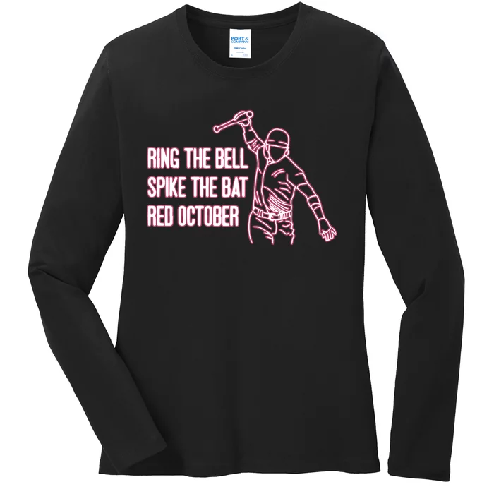 Spike The Bat Red October Ladies Long Sleeve Shirt