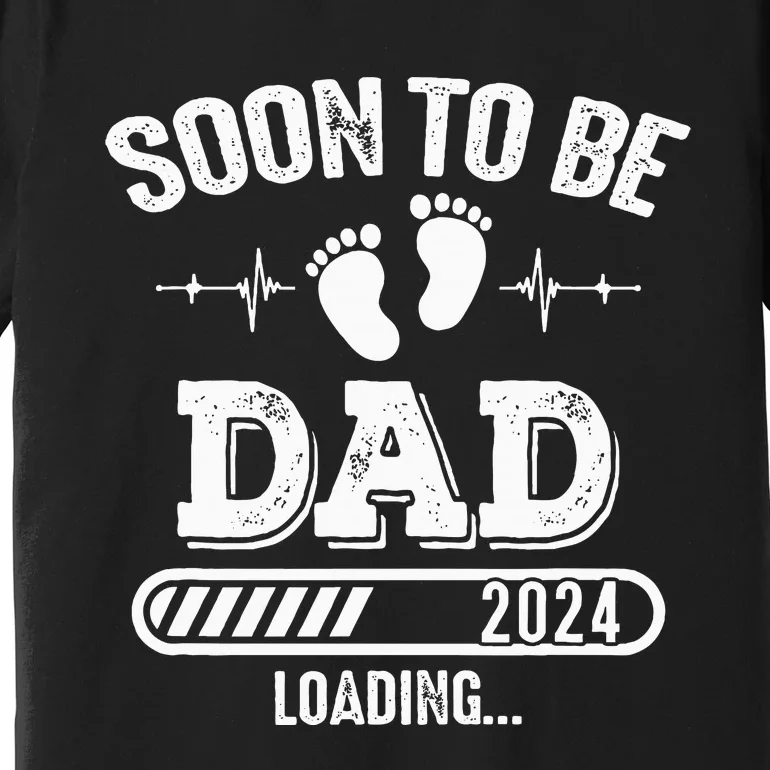 Soon To Be Dad 2024 Loading For Pregnancy Announcement Premium T-Shirt