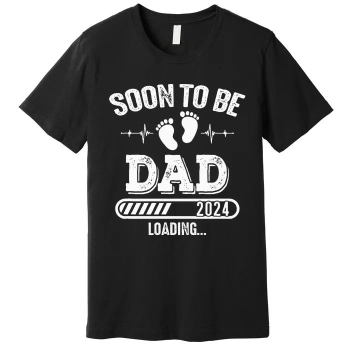 Soon To Be Dad 2024 Loading For Pregnancy Announcement Premium T-Shirt