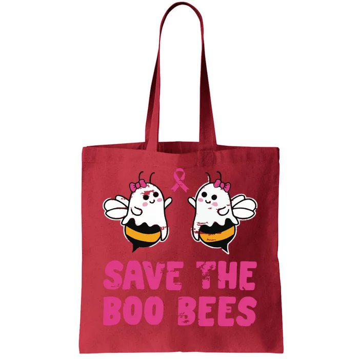 Save The Boo Bees Breast Cancer Awareness Halloween Women Tote Bag