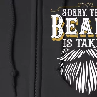 Sorry This Beard Is Taken Country Retro Valentines Day Full Zip Hoodie