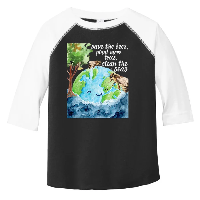 Save The Bees Environmental Protection Earth Day Climate Toddler Fine Jersey T-Shirt