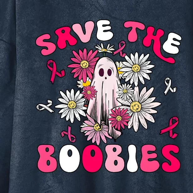 Save The Boobies Ghoul Ghost Halloween Hooded Wearable Blanket